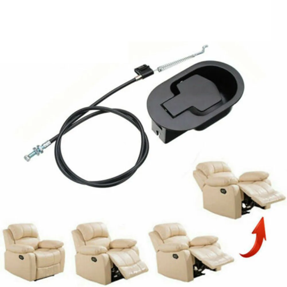 Black Durable Metal Sofa Recliner Release Handle Pressure Bar Pull Cable Chair Switch Wire With Spring And Cable For Sofa Couch