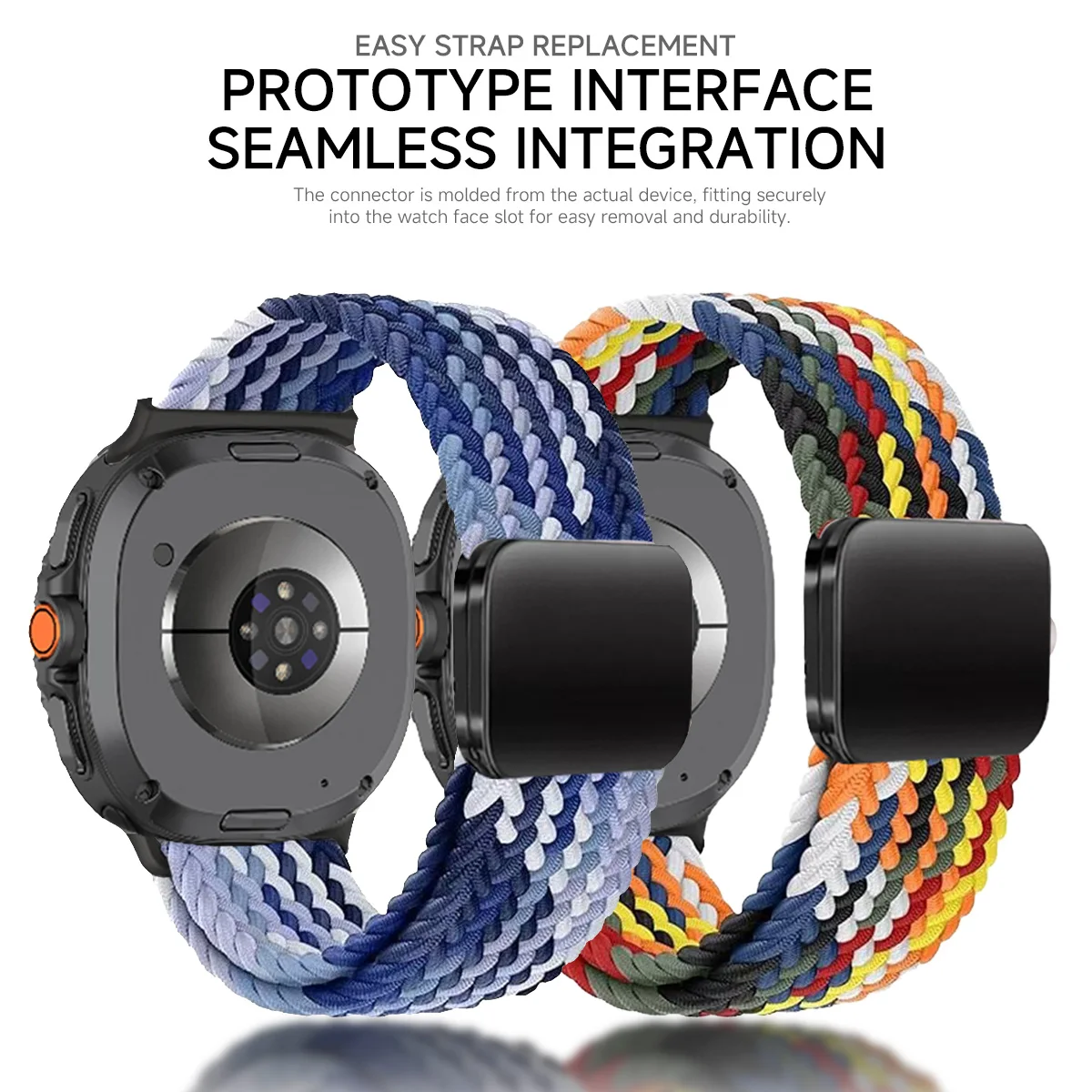Magnetic Nylon Weave Strap Bracelet