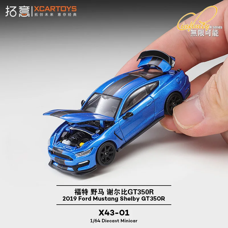 POP RACE 1/64 2019 포드 머스탱 쉘비 GT35OR 합금 다이캐스트 모델 컬렉션 선물