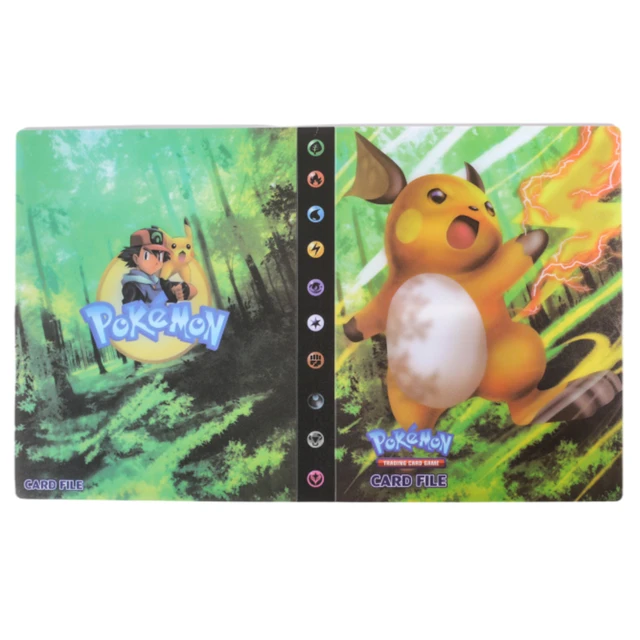 240pcs Pikachu Photo Album Notebook Pokemon Playing Cards Map Display Binder GX VMAX EX Letters Protector Cards Book Folder Gift 4