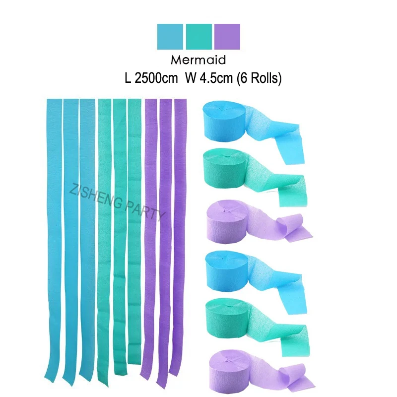 Pink and Blue Crepe Paper Streamers - 6 Rolls Party Streamers for Gender  Reve