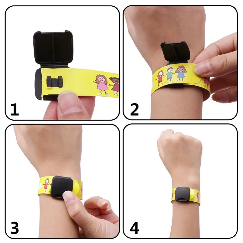 8 Stuks Kids Anti-Verloren Info Pols Band Kinderen Herbruikbare Outdoor Veilig Id Armband G99C