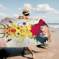 bilibili Cute P-Pokemon P-Pikachu Towel Microfiber Beach Towel Absorbent Quick Soft Yoga Swimming Resort Mountain Climbing Towel 1