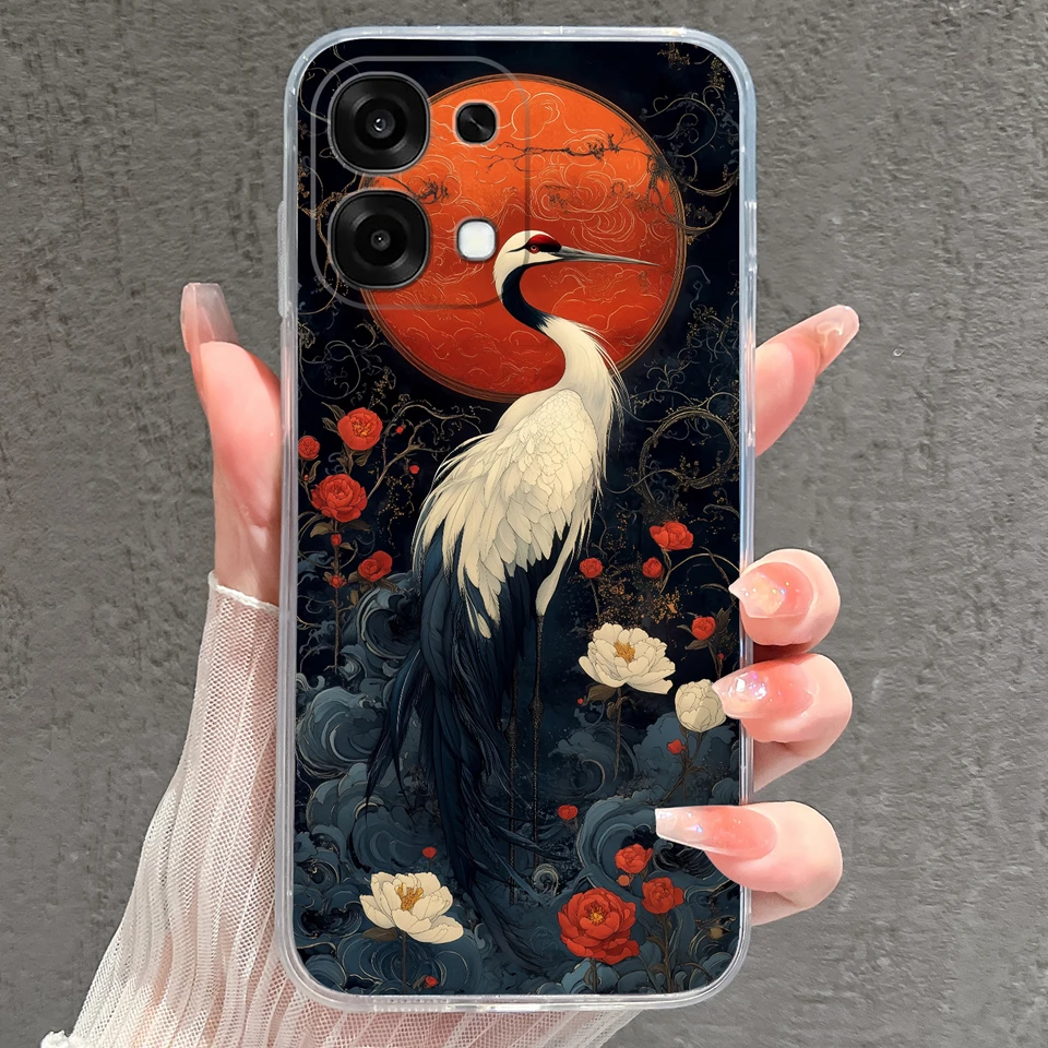 Pretty Butterfly Goldfish Drop-Resistant Lightweight Clear Bumper Case