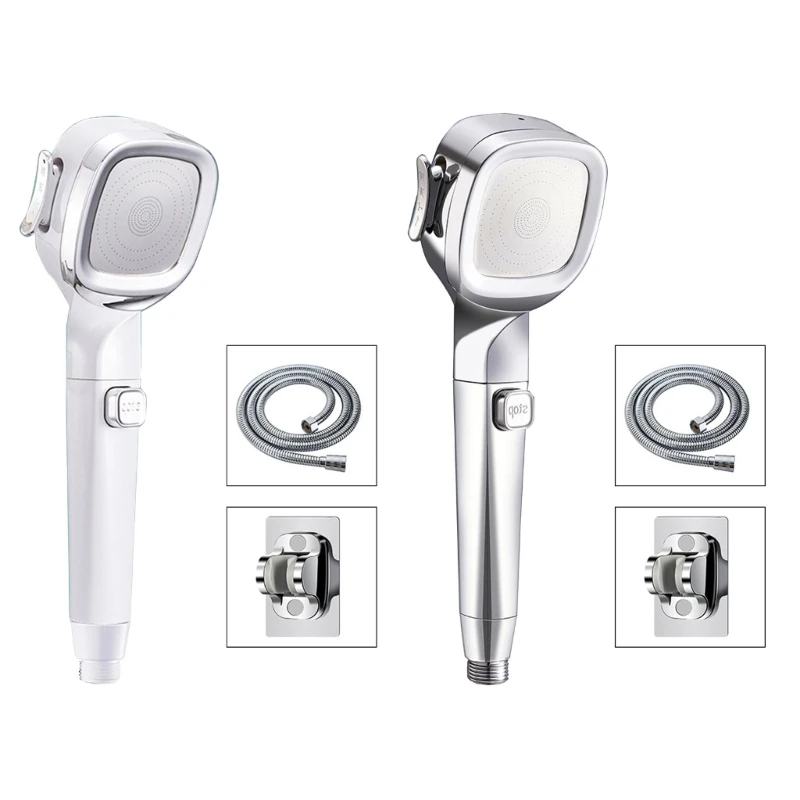 

Shower Head High Pressure Save Water Turbos Propeller Flow Showerhead 59'' Hose