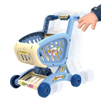 Kid Mini Simulazione Carrello della spesa Casa da gioco Cucina Giocattolo Carrello a mano Carrello portaoggetti Carrello della spesa Ragazzo Ragazza Giocattolo Regalo