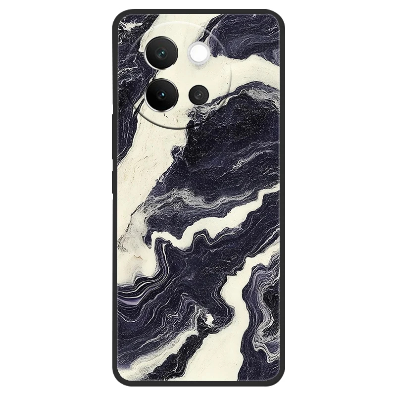 Marble Soft Matte Silicone Back Cover - Full Coverage Phone Shell 6.78 Coque