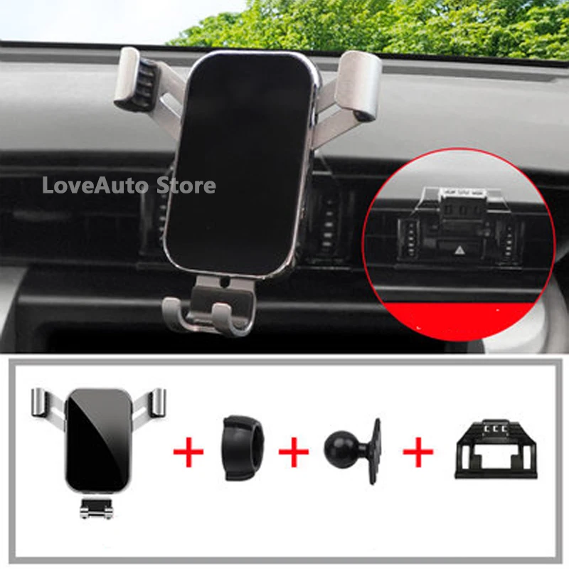 

For Toyota Fortuner 2016-2020 Car Mobile Phone Holder Air Vent Stand Gravity Bracket Fixed Support Clip Shockproof Accessories