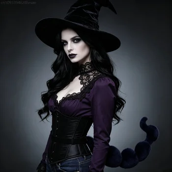 Cintura regolabile con coda di scorpione in peluche, coda di animale in pelliccia sintetica, accessorio per cosplay per Halloween, feste gotiche e costumi da strega.