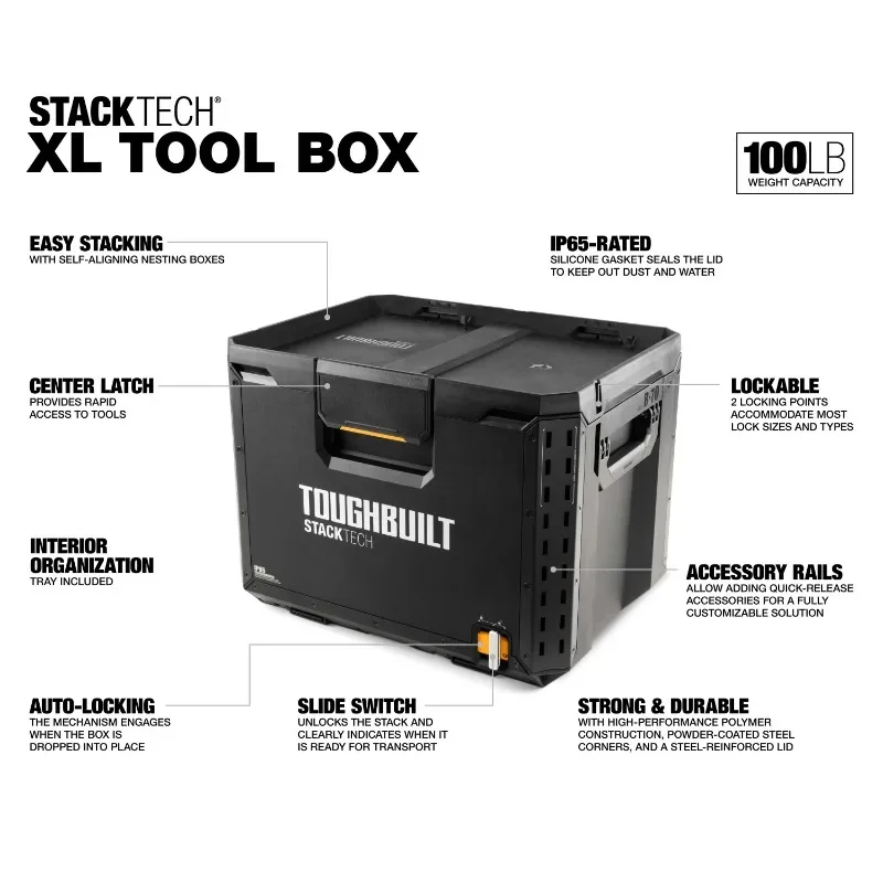 ToughBuilt TB-B1-B-70 STACKTECH Jumbo Tool Box Tools Packaging Box 2