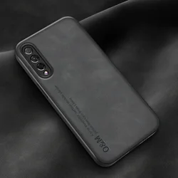 Premium Magnetic Leather Phone Case with Silicone Lining for Honor 9X Premium (Dark Gray -2)