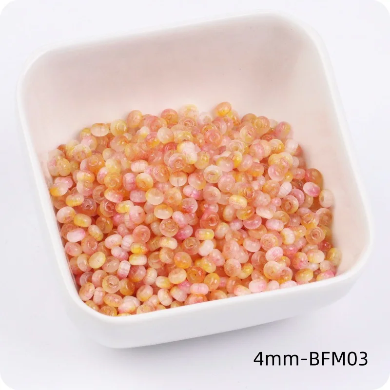 4mm 더블 컬러 캣아이 계산용 비즈 피카소 글라스 라이스 비즈 수제 DIY 팔찌 비즈 인터벌 비즈 도넛 비즈