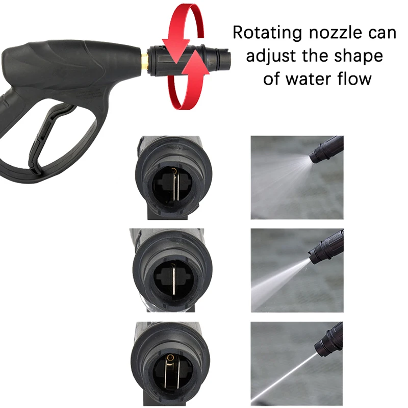 

Angle Adjustable High Pressure Washer Nozzle Sprayer With M14*1.5 1/4" Quick Connector Rotating Washer Spray Nozzle 3000 PSI