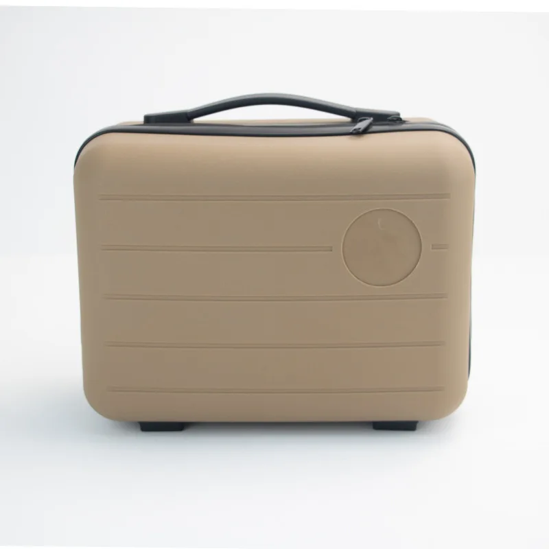 Compact Waterproof 15-Inch Travel Makeup Organizer with EVA Tray and Handle