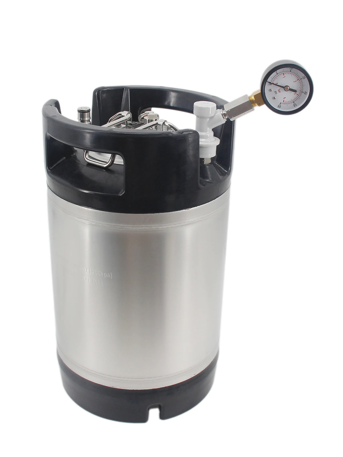 Beer Brewing Equipment, Homebrew Fitting, Mini Gauge Handy Ball Lock Dial Keg Pressure Quick Tester 0-60 psi Corny Beer Barrel Leaking Finder Homebrew Kegging Equipment