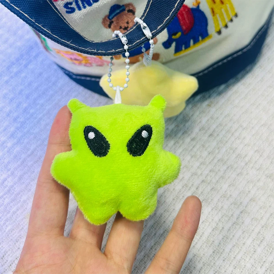 Cartoon Cute Star Plush Doll Pendant Mobile Phone Rope Bag Pendant Car Keychain Versatile Birthday Gift 1/2Pcs