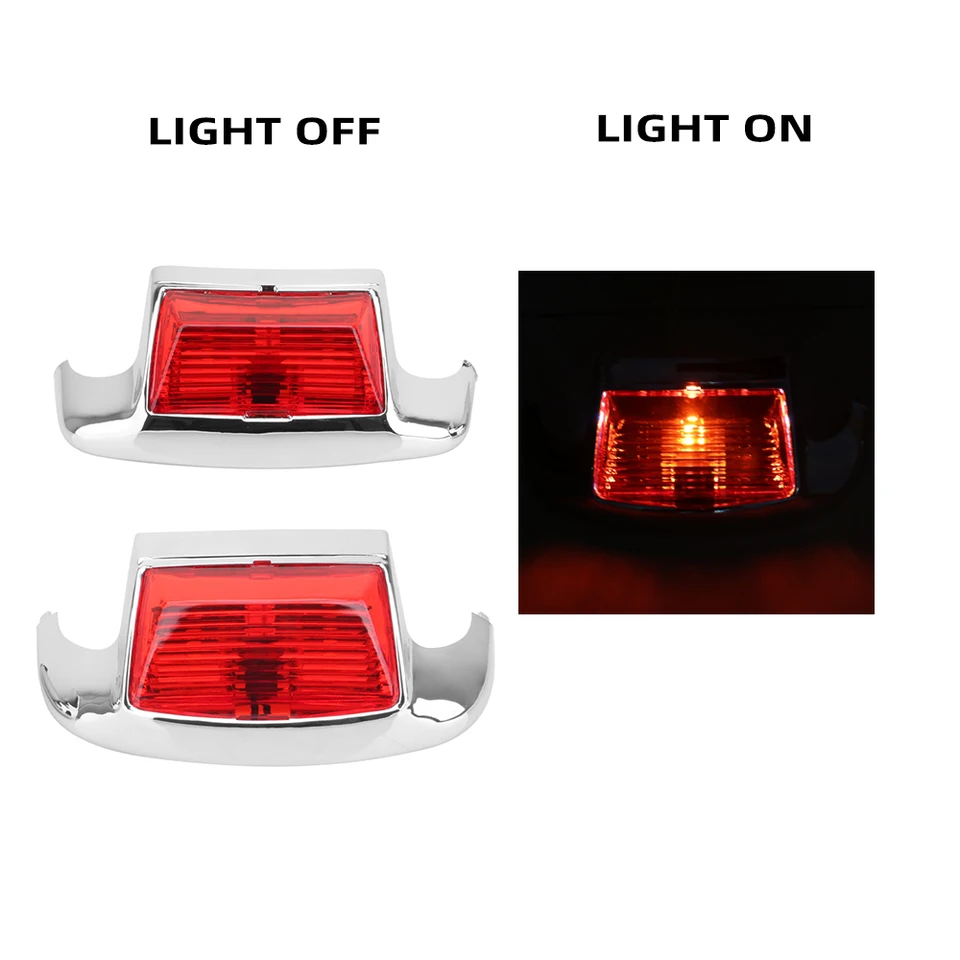 DECORAZIONE FREGIO CROMATO LED TRASPARENTE PARAFANGO ANTERIORE HARLEY DAVIDSON FLHT TOURING 14-23