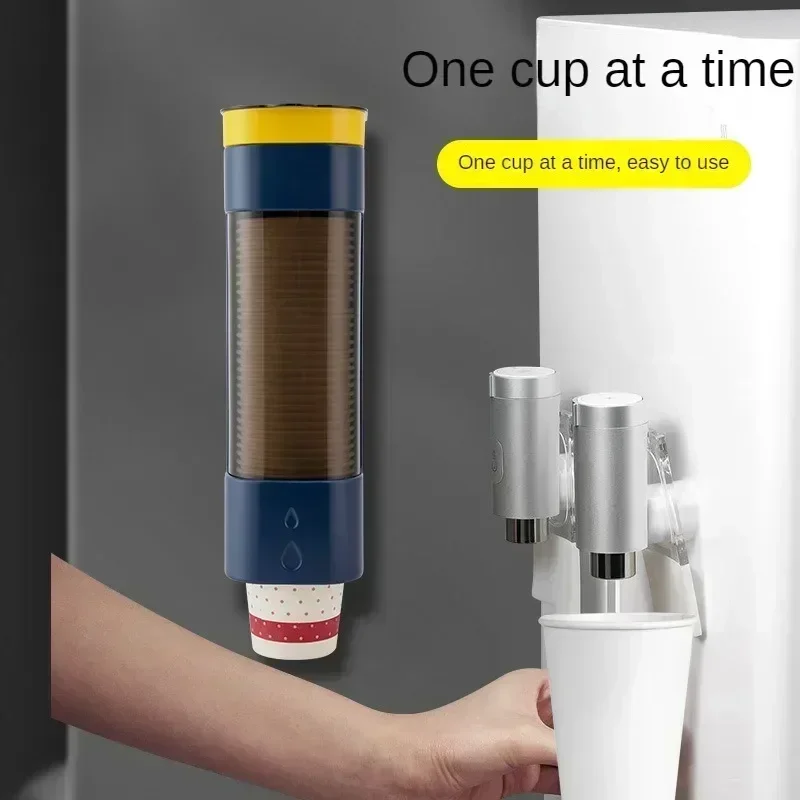 Disposable Paper Cups Dispenser Drinking Cup Organizer Wall Mount Automatic Remove Plastic Cup Holder For Water Dispenser Supply cup storage holder,paper cup dispenser