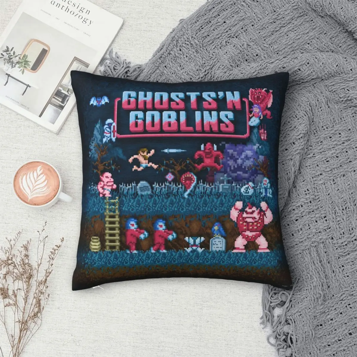 GoblinsNGhostsPillowCoverVideoGameFashionPillowCaseSoft