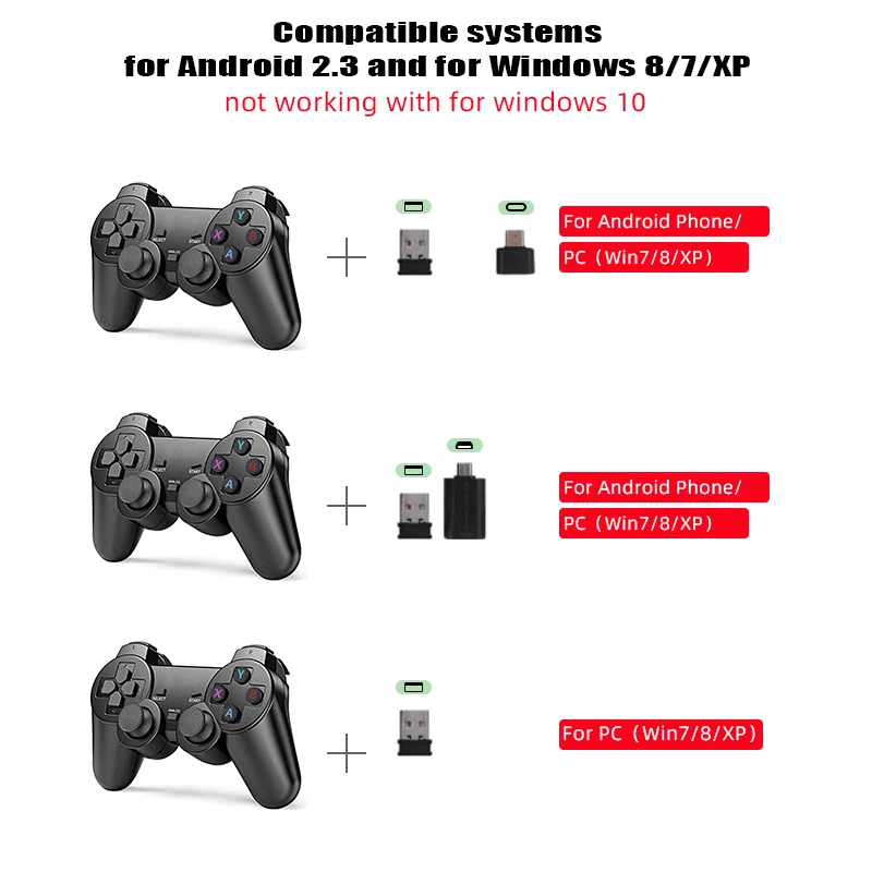 2.4g Wireless Game Controller Gamepad Joystick - 2 2.4g Wireless.