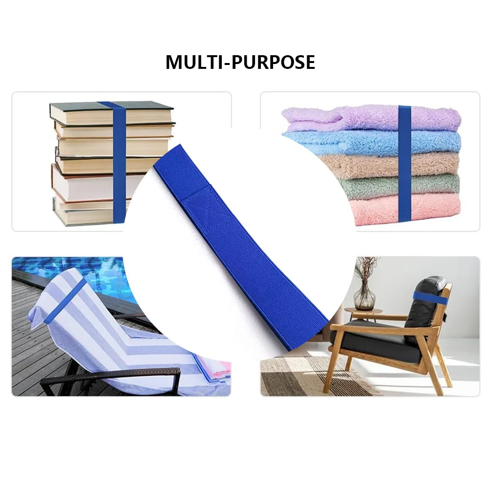 4Pcs Beach Chair Towel Clip Bands Portable Pool Seaside Towels Fixator Lightweight Sun Resistant Stretchable for Pool Party Camp Beach Towel Clip