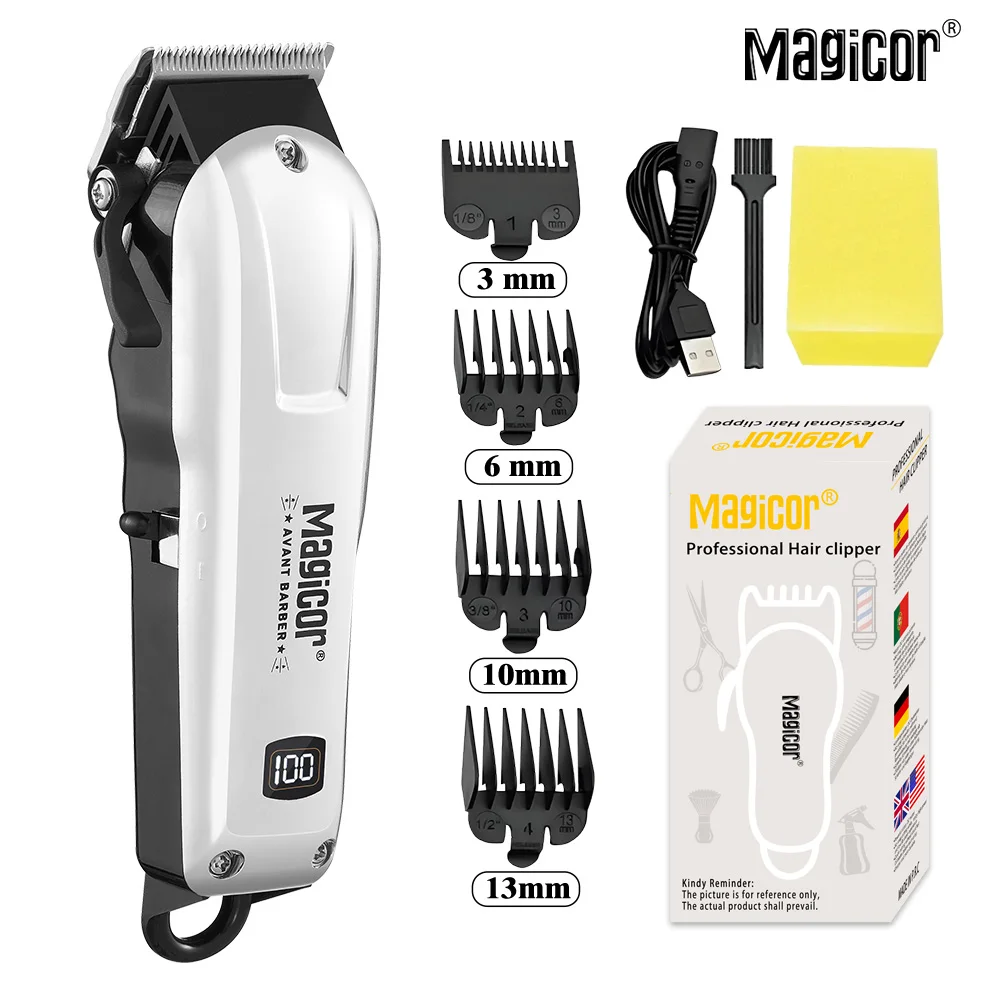 Professional Electric Hair Clipper UBS Rechargeable Cordless Beard Trimmer Men Powerful Electric Hair Clipper Trimming Tool