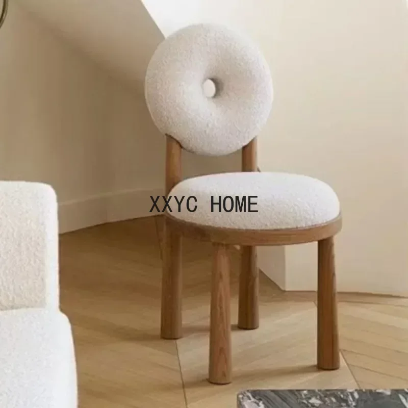 

Креативное бархатное кресло в скандинавском стиле с пончиком и овечьей спинкой, современное искусственное кресло для гостиной и спальни, простое кресло для макияжа, стулья для отдыха