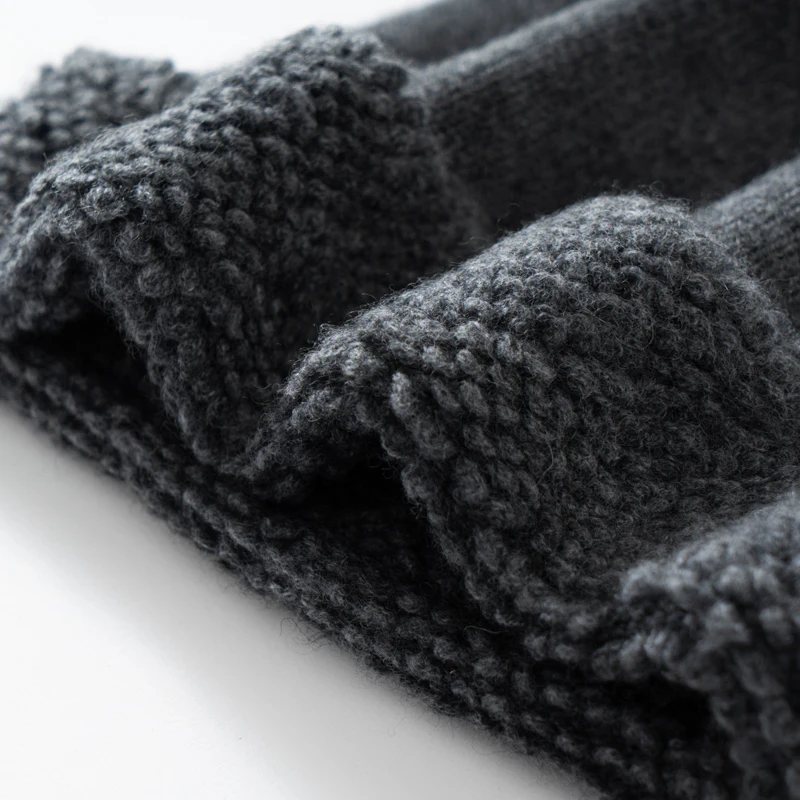 MERRILABM Hochwertige Winter-Unisex-Kaschmirmütze, modische Beanie-Mütze mit Bündchen, warm, für den Außenbereich, Strickmütze aus reinem Kaschmir für Damen und Herren – Detail 12