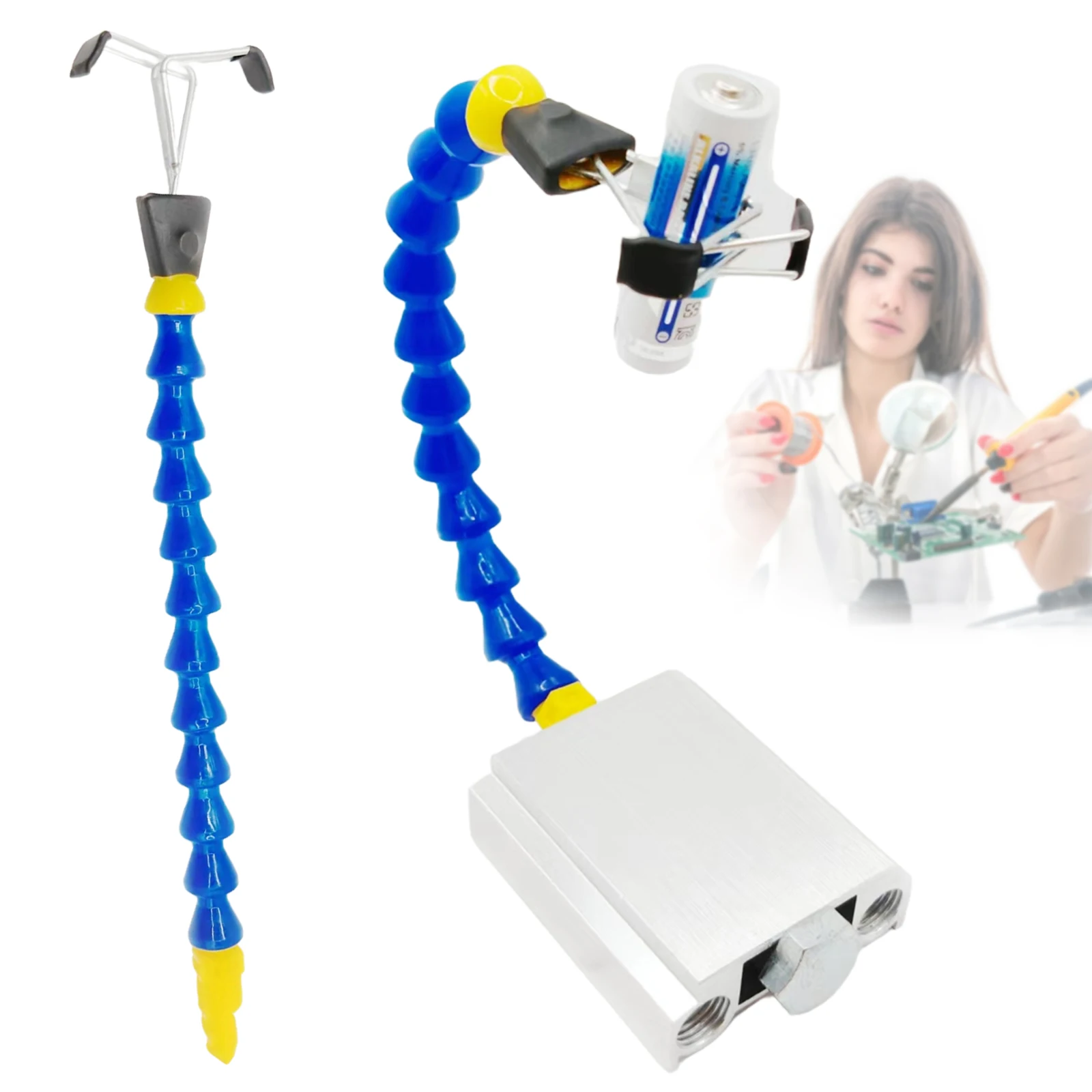 1/4In Thread Bench Vise Table Clamp 360-Degree Rotation Soldering Iron Holder PCB Welding Repair Tool Octopus Clamp Accessories