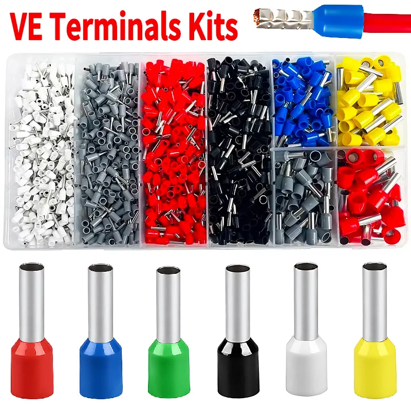 ​ ​ E1008/E1508 ขั้วต่อแบบจีบ 200-1900 ชิ้น |   ขั้วต่อวงแหวนหุ้มฉนวนทนความร้อนสําหรับใช้ในโรงงานและบ้าน ​ 1