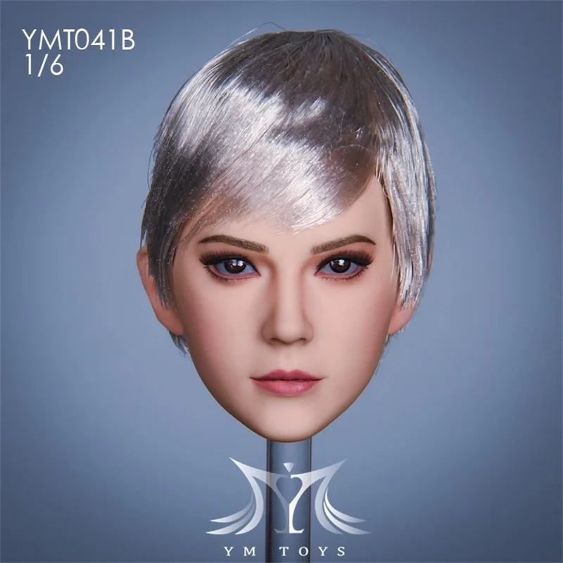 

YMTOYS YMT041 1/6 Female Soldier Ling Hair Planting Head Carving Model Accessories for 12'' Action Figure Body In Stock