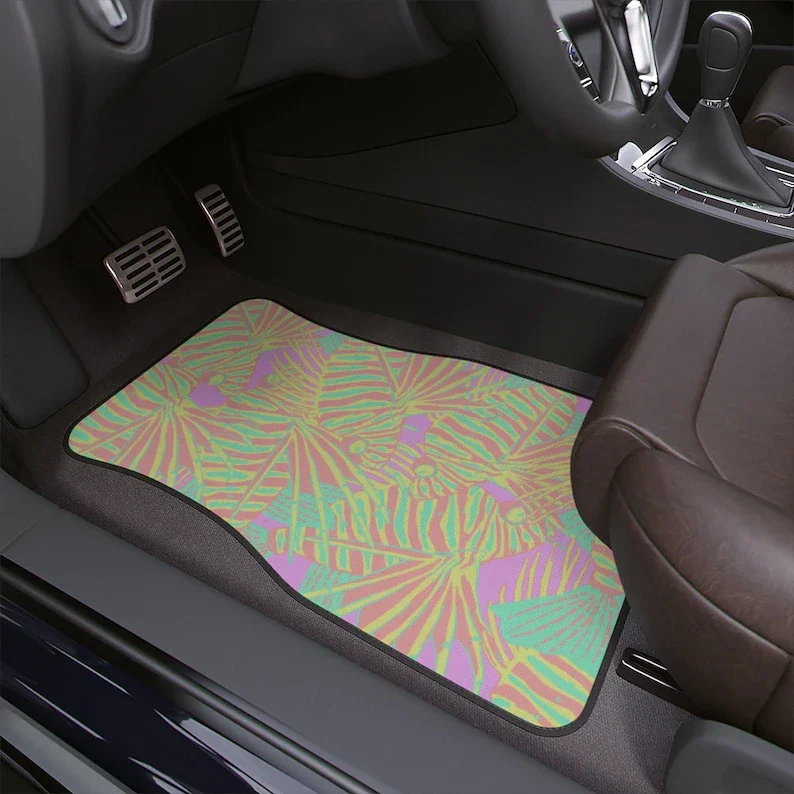 

Colorful Neon Fish Car Floor Mats, Aesthetic Car Floor Mats,Y2K Retro Car Accessories,Cool Car Decor, Tropical art Car Decor