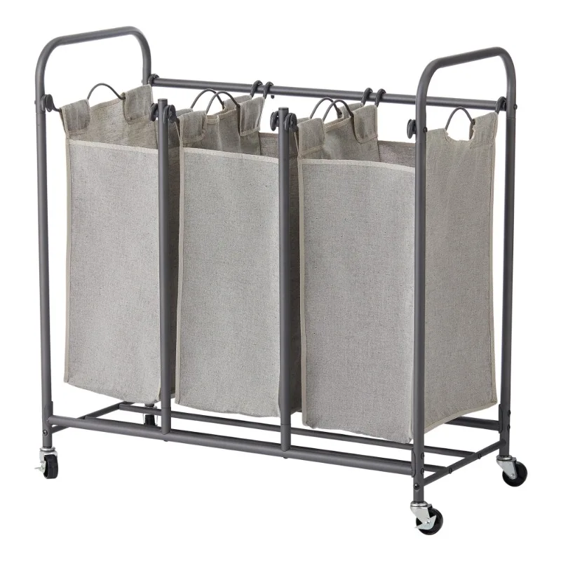 

Oversized 3 Bag Wheeled Laundry Sorter