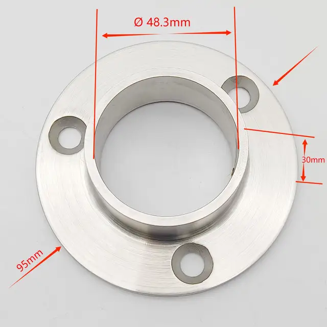 4 Pezzi Flangia Decorativa Per Fori Tubi - Acciaio Inox, Autoadesiva, Diametro Interno 22mm, Argento - Foto 3