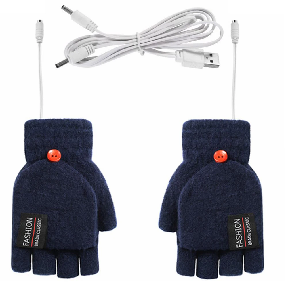 Electric Heated Gloves Hand Warmers Mittens Heater Rechargeable USB Reusable Laptop for Winter Warm Heating Sports Skiing Gloves