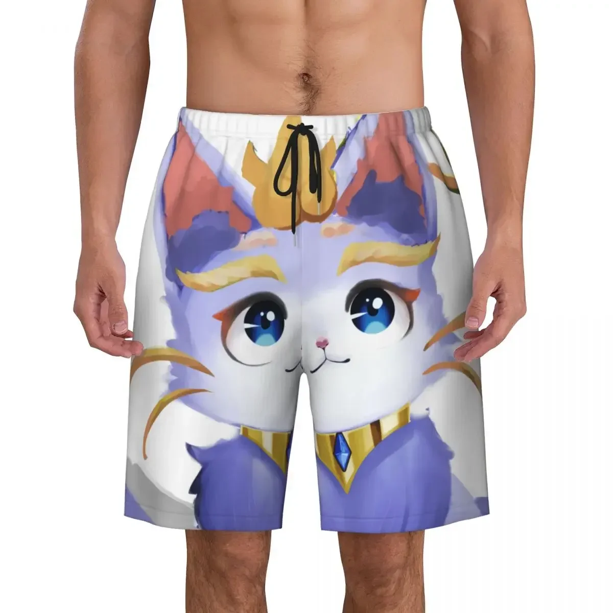 Jinx Monkey Graffiti Print Men Swim Trunks Quick Dry Swimwear Beach Board Shorts League Battle Game Legends Arcane Boardshorts 2