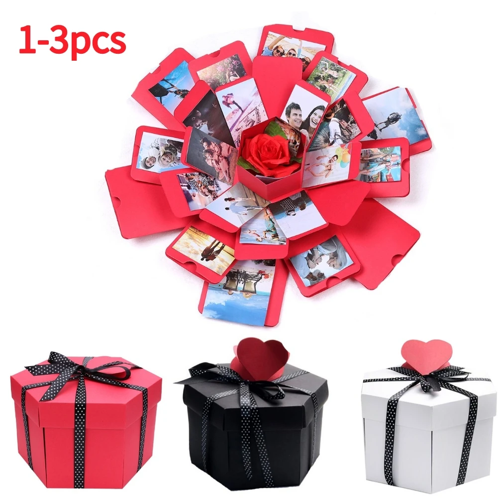 DIY Explosion Box Photo Album Box Love Memories Scrapbook Gift Box for  Birthday Valentine's Day Anniversary Wedding Christmas