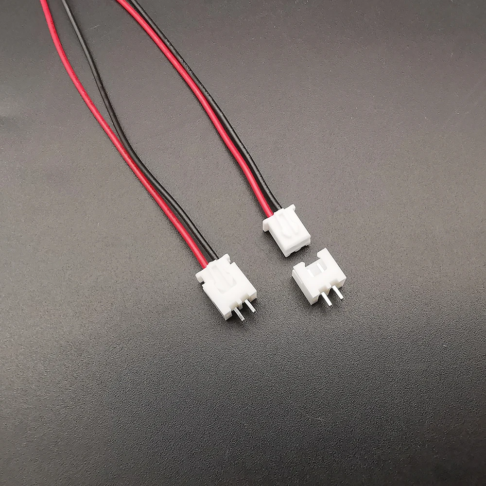 20x Connecteurs JST PH2.0/XH2.54 2 broches avec fils 100mm 26AWG