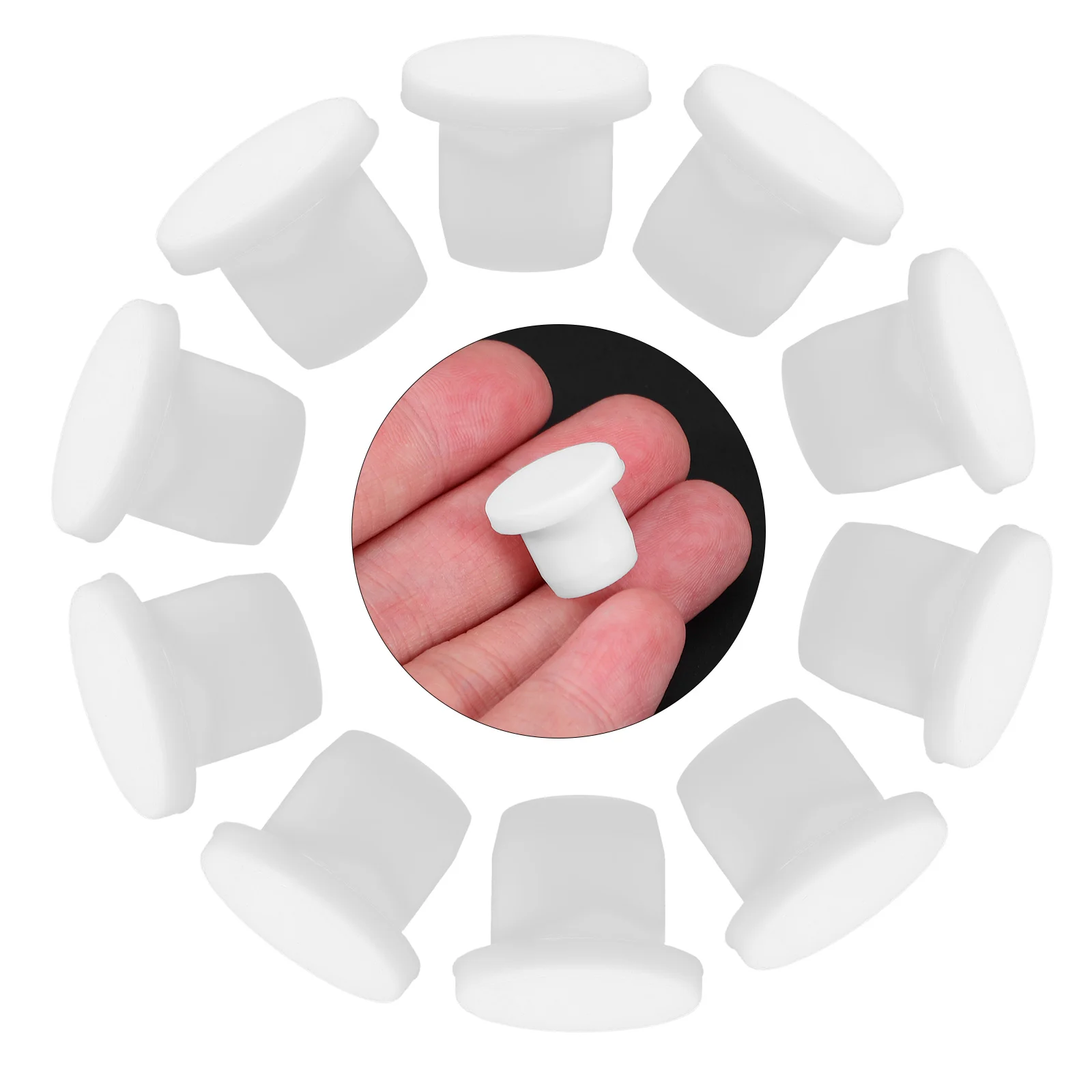 

10 Pcs Silicone Stopper Washbasin Plug For Sink Bath Tub Drain Stoppers Kitchen Water Trough Parts Round