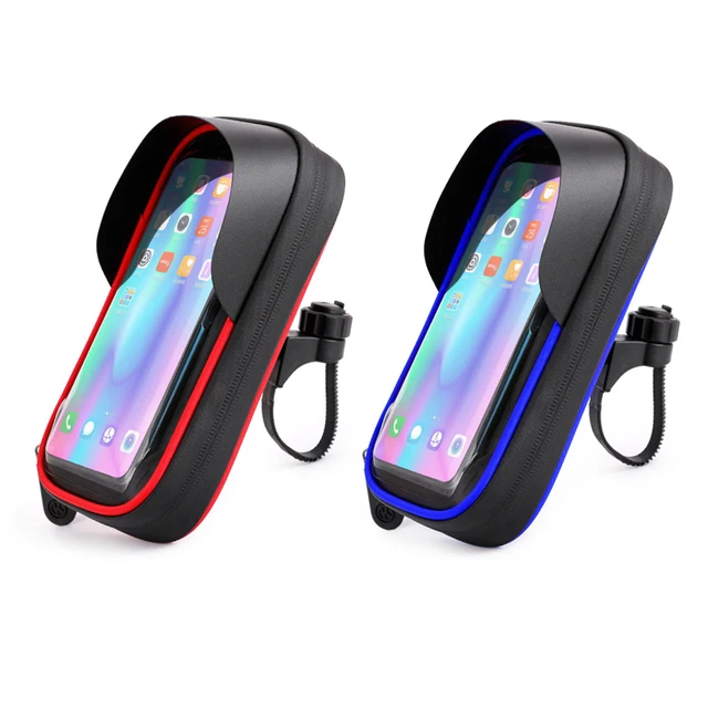 Soporte movil bicicleta moto impermeable, bolsa manillar bicicleta para  ciclista ciclismo porta telefono móvil accesorios bici montaña con visera y  ventana táctil para smartphone de 5,5 a 7 pulgadas : : Deportes