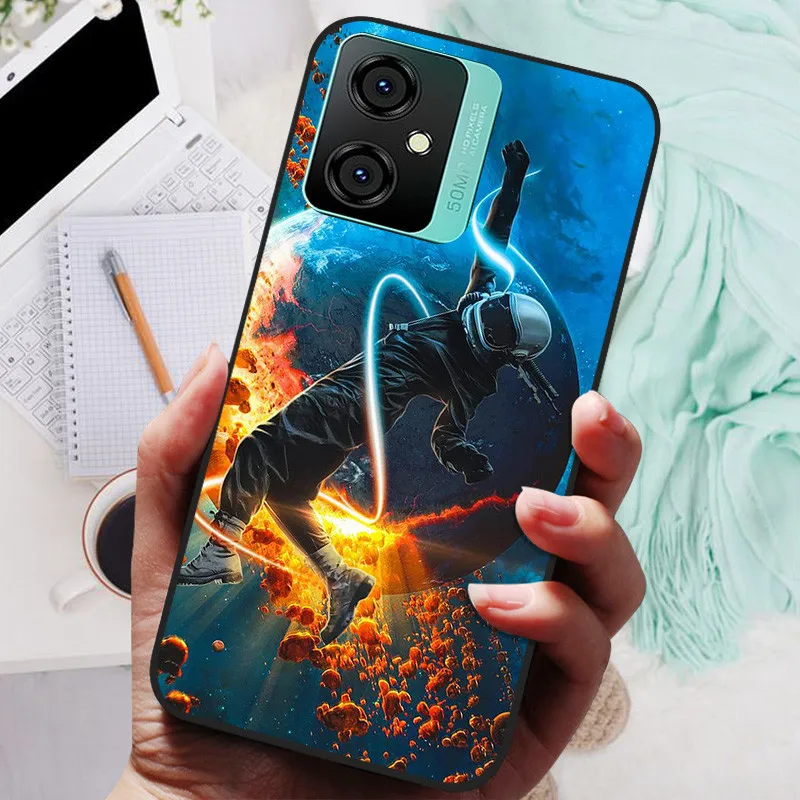 Silicone Soft Lions Cat Black Bumper Protective Case Cover