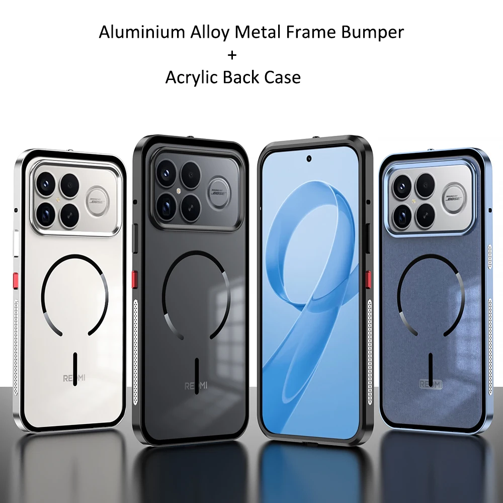 Aluminium Alloy Metal Frame Bumper + Acrylic Back Protector Case