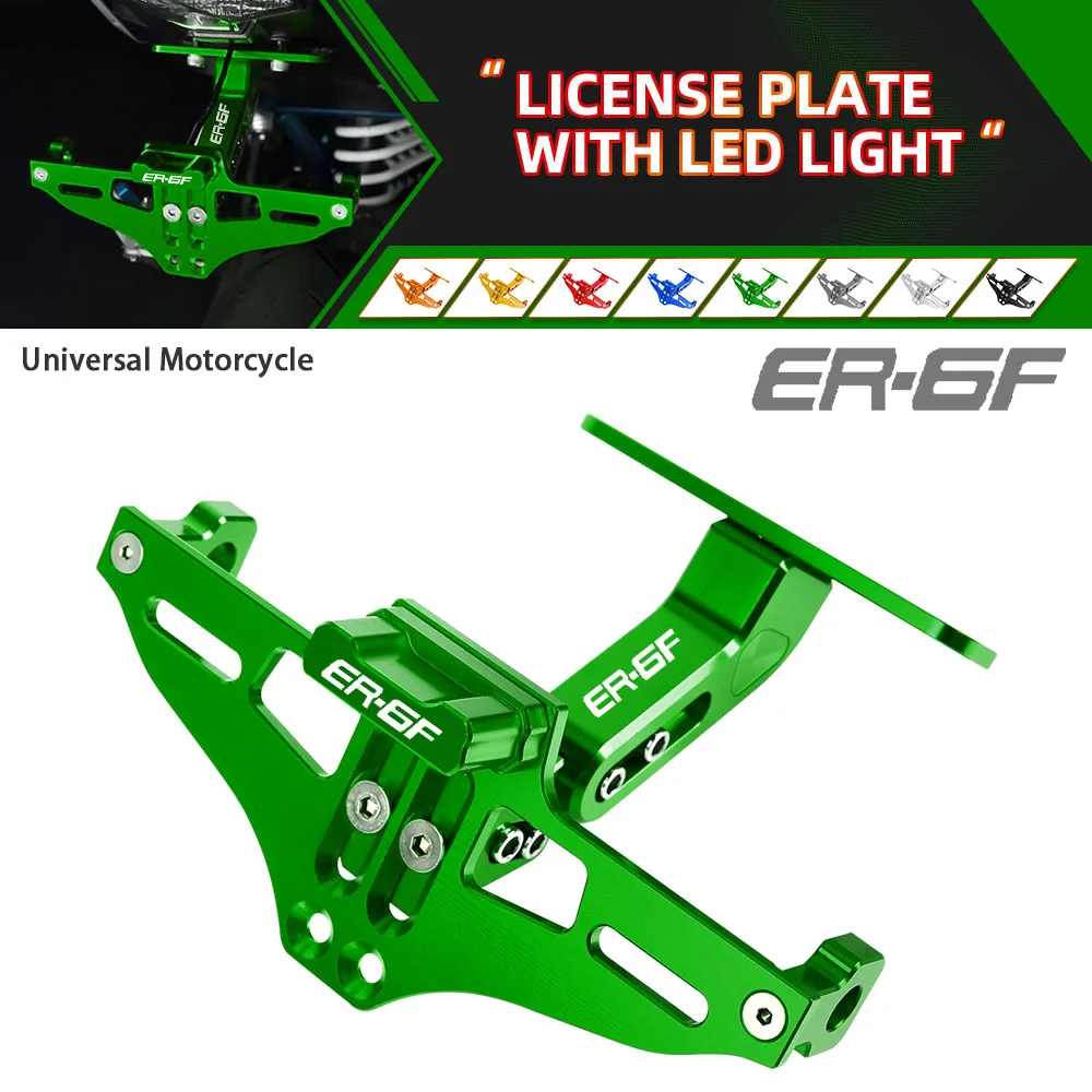 

Для KAWASAKI ER6F ER 6F ER-6F 2011-2024 держатель номерного знака Светодиодные указатели поворота аксессуары аккуратный крыло Устранитель