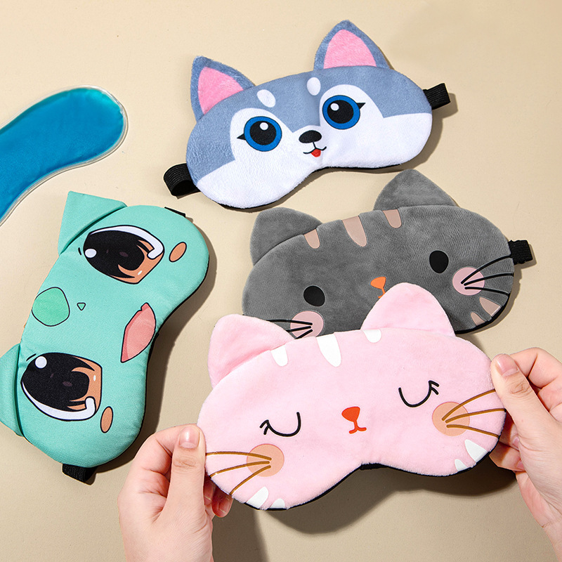 Single Soft Cartoon Sleep Mask–Breathable Cotton Eye Cover for Kids & Travel, Lightweight Light-Blocking Design & Gentle Comfort