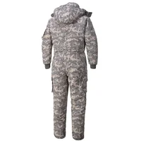 Winter Waterproof Jumpsuit Men Women One-Piece Ski Down Parka Jumpsuit Outdoor Sports Camouflage Jacket Warm Hooded Overalls 2