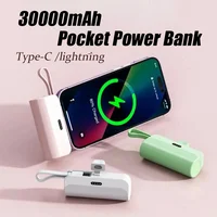 30000mAh Mini Portable Power Bank 2- in-1 Fast Charger Lightweight High capacity Pocket Power Bank For IPhone Huawei Samsung  2