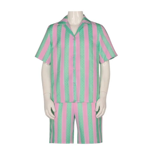 2023 Ken Ryan Gosling Barbie Cosplay For Men Hawaiian Shirts Short Pants Barbie Movie Ken's Beach Wear Set Adult Costume - Image 2