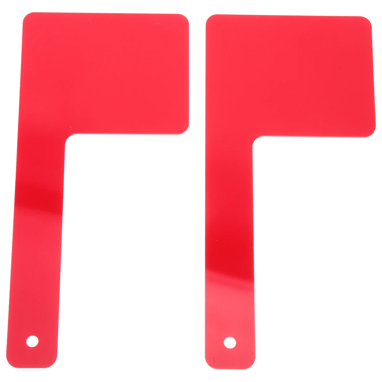 

2 Pcs Mailbox Flag Accessories Parts Flags Universal Decor Red DIY for Replacement Acrylic Outdoor Garden