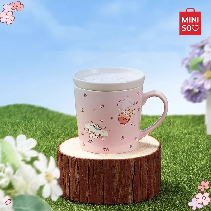 

MINISO Disney Ufufy Цветочная серия керамическая чашка с крышкой милая кружка офисная чашка для воды кавайная кофейная чашка детская игрушка подарок на день рождения