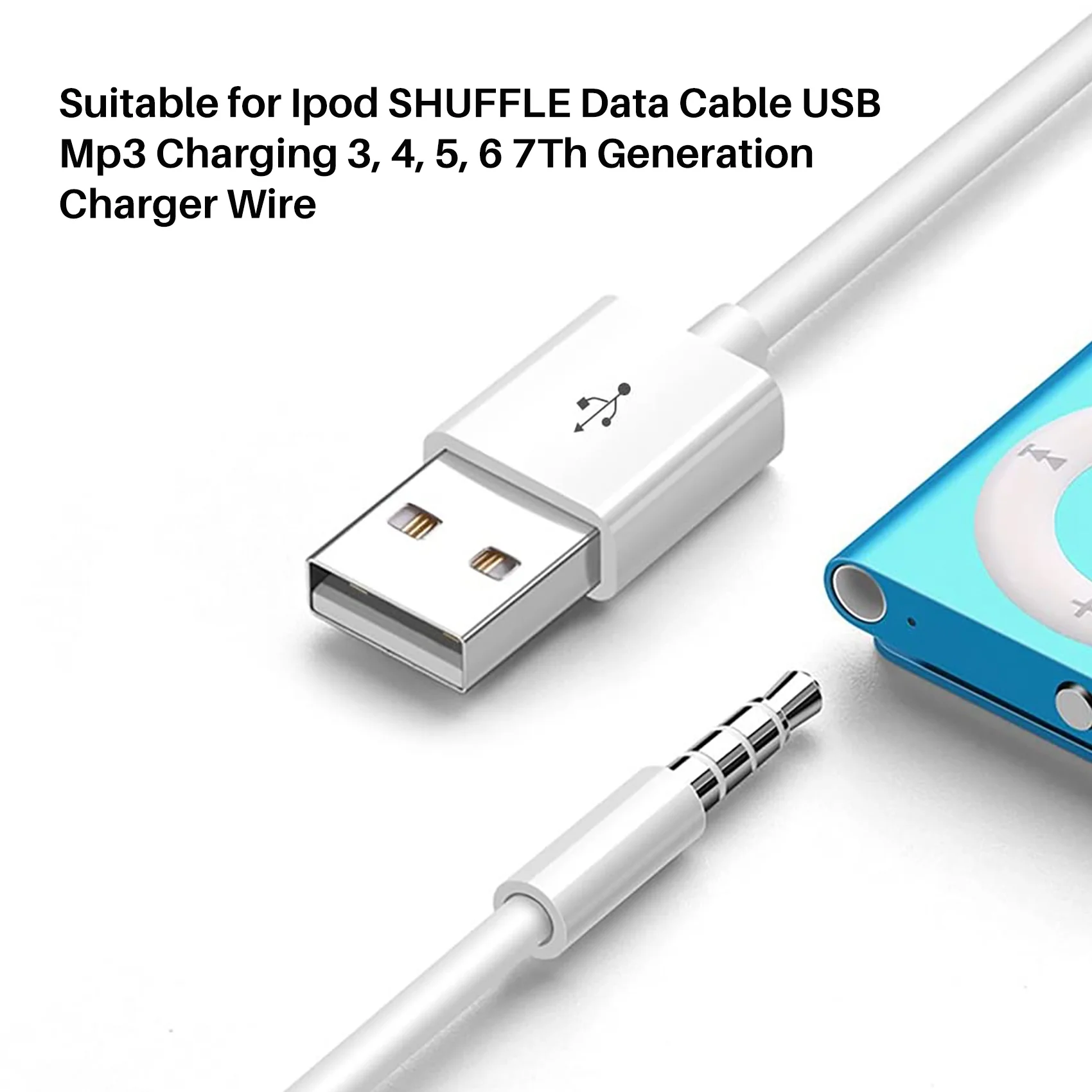 Suitable for Ipod SHUFFLE Data Cable USB Mp3 Charging 3, 4, 5, 6 7Th  Generation Charger Wire - AliExpress, image size:1700x1700